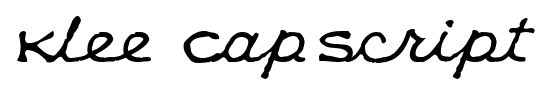Klee CapScript font
